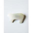 シェルブローチ クマ 貝 ホワイト アクセサリー おしゃれ かわいい 天然素材 幅38