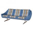 blue striped airport leg sofa ソファ ストライプ ヴィンテージ高さ64