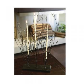 3スレンダー キャンドルホルダー アイアン 植物モチーフ 枝 おしゃれ センシティブ 蝋燭スタンド
