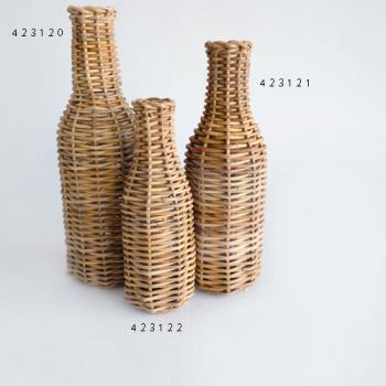 ARUROG&GLASSフラワーベース ボトル (L) 花瓶 ガラス おしゃれ 高さ33