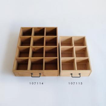 WOOD ワークBOX パーティション (L) BR ブラウン 木製 ケース 箱 幅49