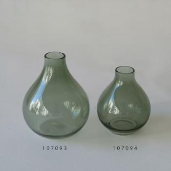 GLASS フラワーベース ノーブル (S) GN 花瓶 グリーン ガラス おしゃれ 高さ9.5