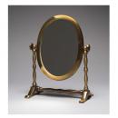 スタンドミラー ゴールド アンティーク調 おしゃれ ブラス 上品 鏡 ヨーロピアン調 真鍮 高さ28