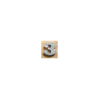 ブリキミニナンバーオブジェ3 (2個セット)インテリア イニシャル ディスプレイ エンブレム プ