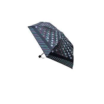 99%紫外線UVカット!日傘(ドット柄)晴雨兼用 アロマシール付 パゴダ傘 黒