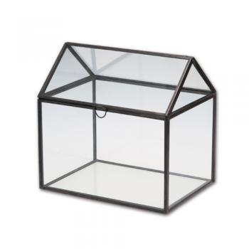 テラリウム ハウスボックス ブラックフレーム ガラス ディスプレイ 小物入れ おしゃれ シンプル