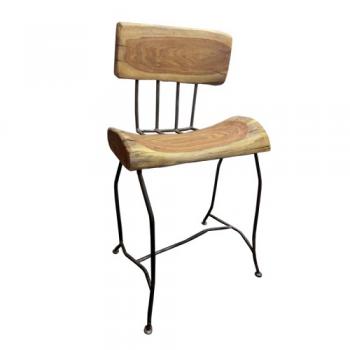ウッドアイアンチェアー 木製 アイアン アンティーク調 ハンドメイド 椅子 おしゃれ 幅48