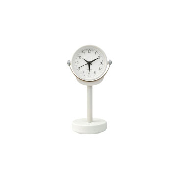 ミニマムクロック スタンド 置き時計 アラーム機能 レトロな文字盤 アンティーク アイボリー