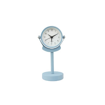 ミニマムクロック スタンド 置き時計 アラーム機能 レトロな文字盤 アンティーク サックスブルー