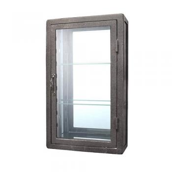 WALL MOUNT GLASS CABINET RECT GRAY 壁掛け グレー 高70