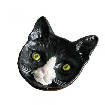 IRON TRAY CAT トレイ 小物入れ 皿 アイアン 猫 ブラック 幅9.5