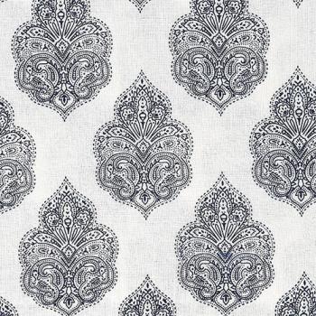 PRINTED MULTI CLOTH #9 コットン インド綿 ブラック 花柄 クロス 幅150