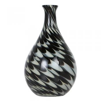 GLASS VASE ''PAVO'' L BLACK フラワーベース 花瓶 ガラス 高さ30.5