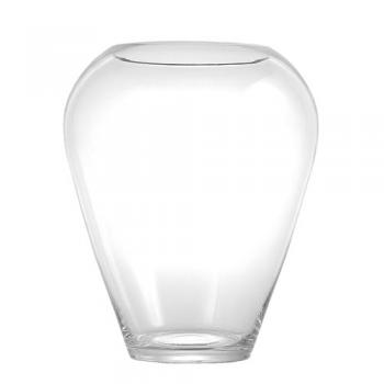 GLASS VASE ''POT'' S ガラス フラワーベース 花瓶 クリア 高さ35