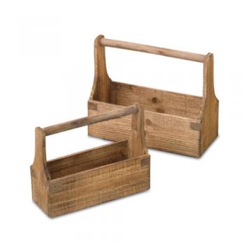 持ち手付きウッドボックス 2点セット 小物入れ インテリア 木製 木箱 通販