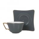 CUP&SAUCER Numelo 3 GRAY カップ ソーサー 食器 上品 高さ15