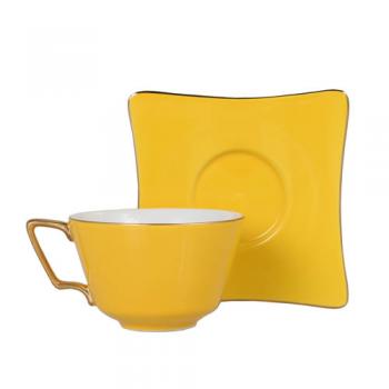 CUP&SAUCER Numelo 3 YELLOW カップ ソーサー 食器 上品 高さ15