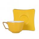 CUP&SAUCER Numelo 3 YELLOW カップ ソーサー 食器 上品 高さ15