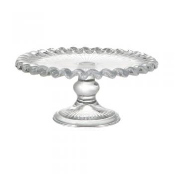 CAKE STAND PLEATS PLATE ガラス コンポート クリア ティータイム 直径17