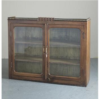 キャビネット アンティーク家具 おしゃれ 木製 シェルフ コレクションケース ディスプレイ ガラス