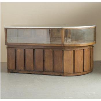 ショーケース アンティーク家具 おしゃれ 木製 ガラス ディスプレイ ナチュラル カウンター 収納