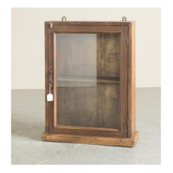 ミニキャビネット アンティーク家具 おしゃれ 木製 壁掛け フレーム ガラス シンプル ナチュラル