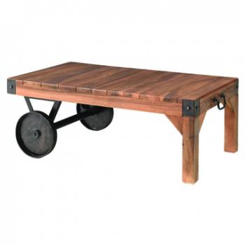 トロリーテーブルS 木製 アイアン カントリー ヴィンテージ風 デスク リビング インダストリアル