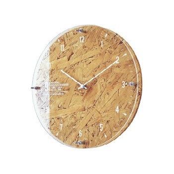 掛け時計 合板 木製 ナチュラル 自然 ホワイト