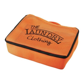 洗濯ネット ランドリー 洗濯傷み 型崩れ防止 色移り防止 デリケート衣類 衣類用 四角 オレンジ