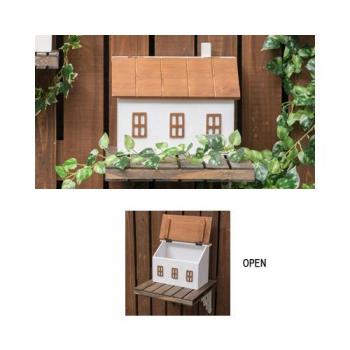 ハウスボックス 収納ボックス 壁 ケース ディスプレイ 木製 雑貨 お家 天然木 ミニ