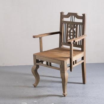 キャットレッグチェア アンティーク家具 おしゃれ 木製 ブラウン 茶 猫脚 椅子 高さ94