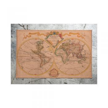 ヴィンテージマップ 地図 ポスター 柄 コットン 布 ファブリック 世界地図 タペストリー