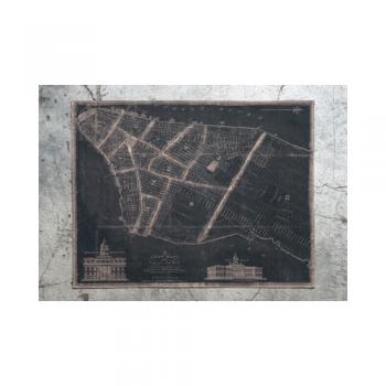 ヴィンテージマップ 地図 ポスター 柄 コットン 布 ファブリック ニューヨーク タペストリー