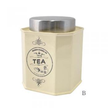 キッチンキャニスターB-IV アイボリー お茶 TEA 小物入れ ボトル 保存容器 カフェ