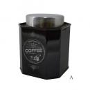 キッチンキャニスターA-BK ブラック コーヒー COFFEE 小物入れ ボトル 保存容器 カフェ