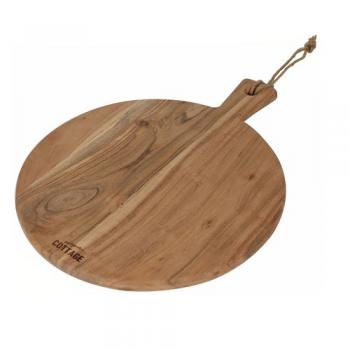 カッティングボード ラウンドL ナチュラル まな板 木製 アカシア 木目が美しい 直径33