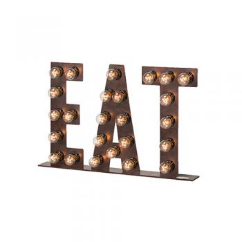 EAT sign(イートサイン) 電球 ディスプレイ ヴィンテージ風 アメリカン おしゃれ 照明