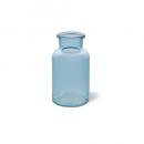 トルシヨンガラスベースJ-S 4個セット ガラス 花瓶 フラワーベース ターコイズブルー 高さ12