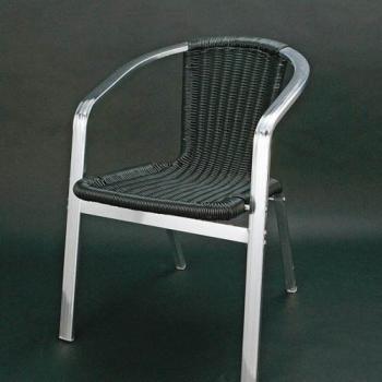 ALUMI CAFE CHAIR BLACK POLY ブラック 黒 アルミニウム チェア 椅子