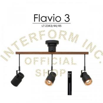 フラヴィオ3 シーリングライト 小形LED電球付き 天井照明 おしゃれ スポットライト 幅80