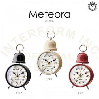 メテオラ IV 目覚まし時計 置き時計 スチール ガラス プラスチック おしゃれ 高さ18