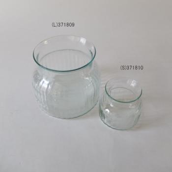 リューズガラス クーレライン フラワーベース ウエステッド (L) クリア おしゃれ 直径14.5