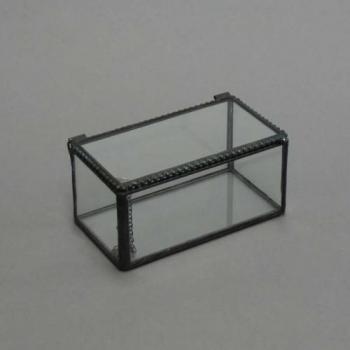 ガラス コレクションケース レクタングル (L) ガラス 銅 アンティーク調 おしゃれ 幅10