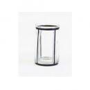 バブルガラス アイアン ライン フラワーベース (S) 花瓶 クリア おしゃれ 直径12
