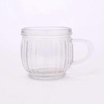 グラス カップ バーレル (L) 6個セット クリア ガラス コップ アンティーク調 直径6.2