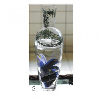 2 ウェイ グラスベース 透明 花瓶 ガラス きれい 曲線 シンプル ディスプレイ