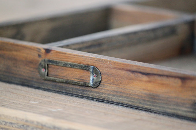 小分け 木製 茶 ブラウン 引き出し整理