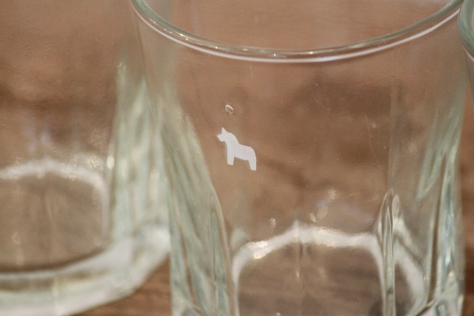 ダーラナホースグラス 3個セット コップ ガラス