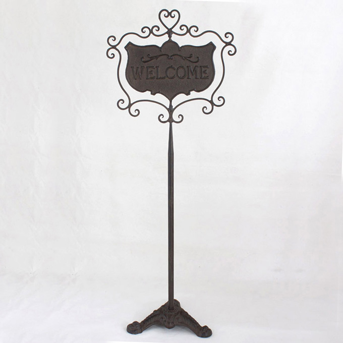 アイアン スタンド ウェルカムボード アンティークでレトロ 玄関や