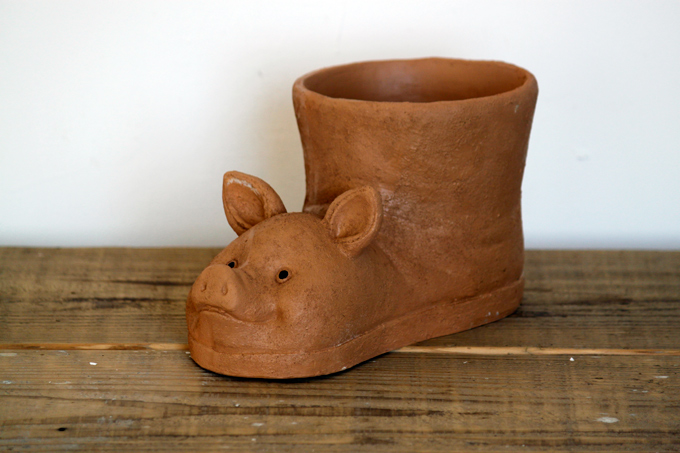 Pig ブーツポット L プランター かわいい